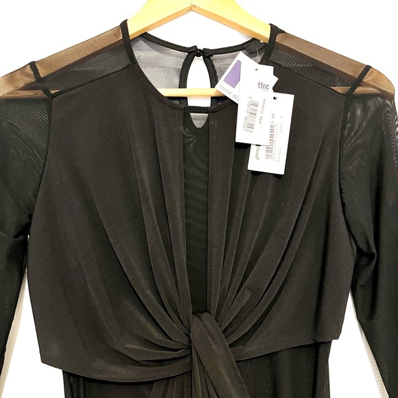 Brand new TFNC floor length gown with sheer panels - size s - Picture 3 of 3